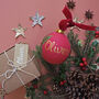 Large Hand Painted Personalised Ceramic Bauble, thumbnail 2 of 8