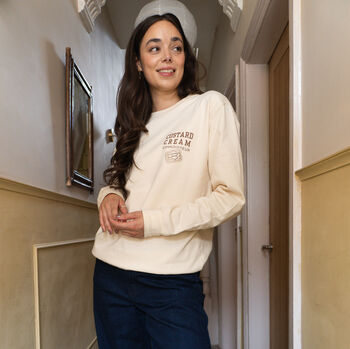 Custard Cream Connoisseur Slogan Sweatshirt, 5 of 7