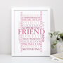 Personalised Pink Words Art Print, thumbnail 5 of 8