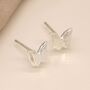 Sterling Silver Butterfly Stud Earrings, thumbnail 5 of 6