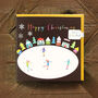 Ice Skaters Christmas Card, thumbnail 1 of 2