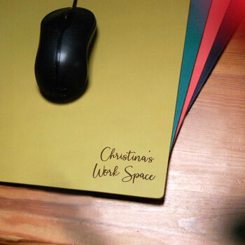 Personalised Home Office Premium Leather Mouse Pad, 8 of 12