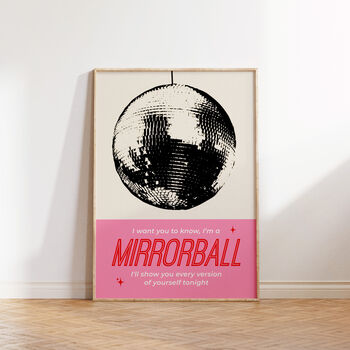 Mirrorball Lyric Music Gift Print, 2 of 3