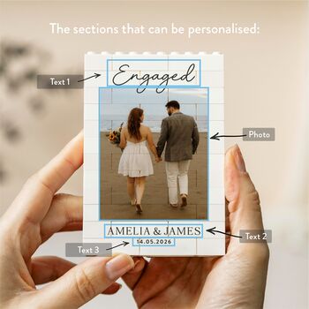 Personalised Engagement Memory Block For Couple, 3 of 10