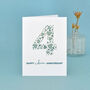 Love Hearts Linen 4th Anniversary Card, thumbnail 2 of 3