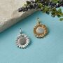 Sunflower Solid Or Gold Vermeil Silver Charm, thumbnail 1 of 10