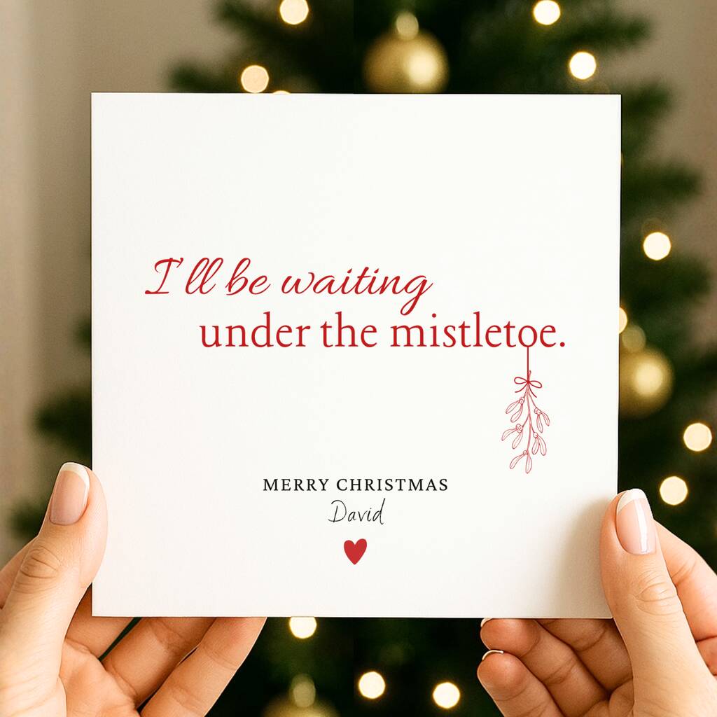 Romantic Christmas Card With Name For Girlfriend, Wife, Partner, Fiancée, 1 of 1