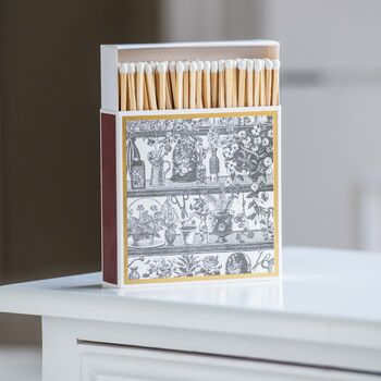 Printed Grey And Gold Boxed Matches, 2 of 3