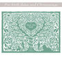 Personalised Adam And Eve Tree Heart Print, thumbnail 3 of 7