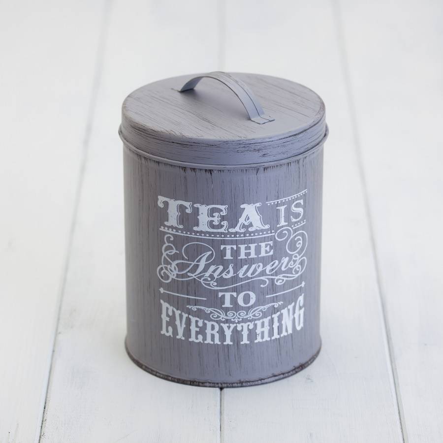 Vintage Tea Caddy Storage Tin By British and Bespoke