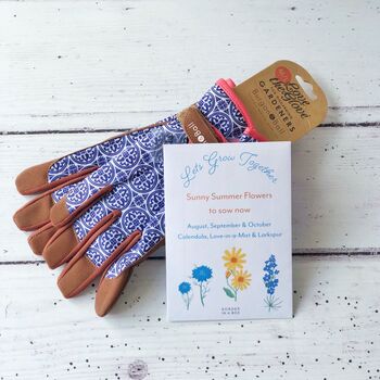 Gardening Gloves And Flower Garden Seed Kit To Sow Now, 2 of 9