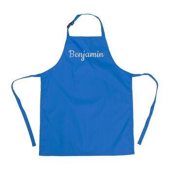 Personalised Children's Blue Waterproof Apron, 10 of 10