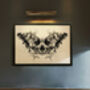 Rorschach Test Style Butterfly Skull Print, thumbnail 1 of 3