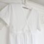 Women's White Cotton Short Sleeved Nightdress Josette, thumbnail 1 of 2