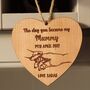 Personalised “The Day You Became My Mummy” Cherry Wood Ornament – Custom New Baby Keepsake Gift, thumbnail 2 of 6