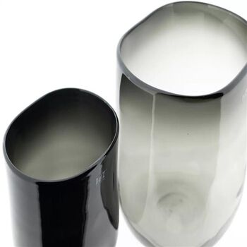 Oval C Vase Smoke Glass By Dut Z, 5 of 5