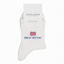 Great Britain White Luxury Sports Women's Socks, thumbnail 2 of 4