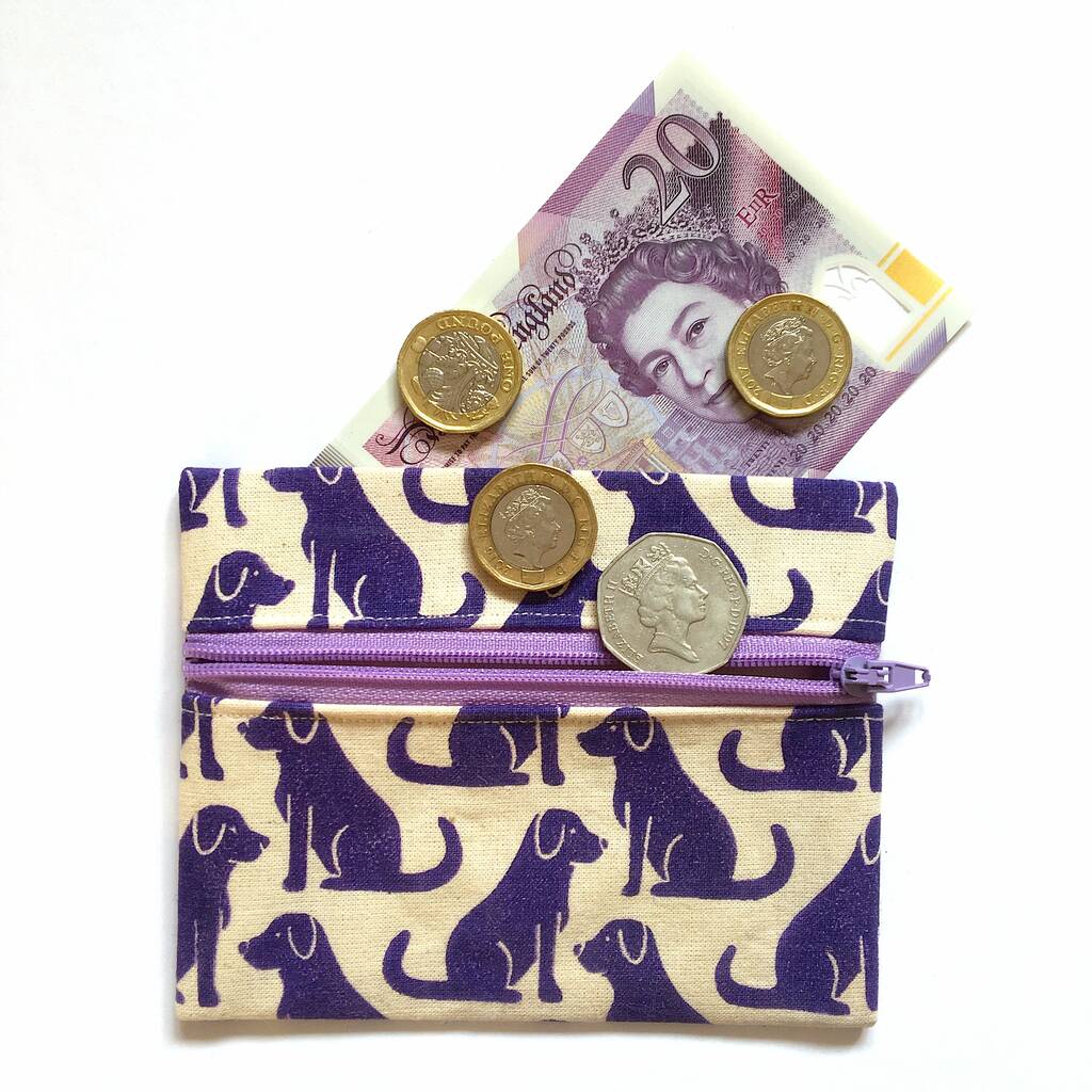 Dog Coin Purse. Cotton Pouch. Handmade, 1 of 5