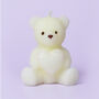 G Decor Soy Wax Teddy Bear With Shiny Heart Candles, thumbnail 6 of 7