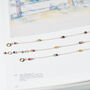 Multicolour Sapphire Dainty Chain Necklace, thumbnail 4 of 12