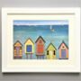 'Beach Huts' Framed Limited Edition Seaside Print, thumbnail 2 of 5