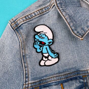 The Smurfs Lazy Smurf Sew On Patch, 2 of 2