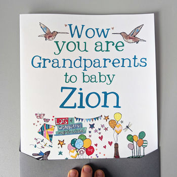 Big Personalised New Grandparents Card, 2 of 7