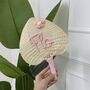 Personalised Handheld Flower Straw Fan, thumbnail 1 of 3