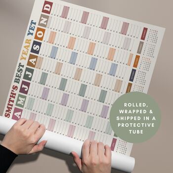 Personalised Wall Planner | 2026 Year Calendar, 4 of 6