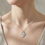 Heart Tags Script Name Silver Necklace, thumbnail 1 of 8