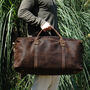 Genuine Leather Holdall Luggage Bag, thumbnail 3 of 12