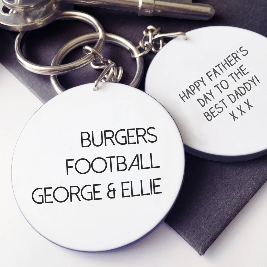 Image of Personalised Dad's Favourite Things Keyring