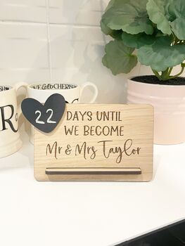 Personalised Wedding Countdown Plaque, 2 of 6