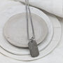 Fingerprint Small Dog Tag Stainless Steel Necklace, thumbnail 2 of 5