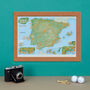 Personalised Scratch Off Spain And Portugal Golf Print, thumbnail 9 of 10