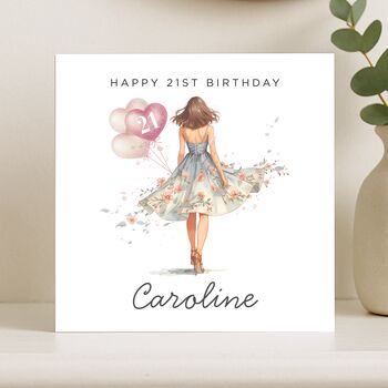 Personalised 21st Birthday Card For Her Or Daughter, 7 of 8
