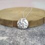 Hammered Silver Disc Necklace, thumbnail 1 of 4