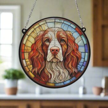 Cocker Spaniel Stained Glass Effect Suncatcher, 4 of 6