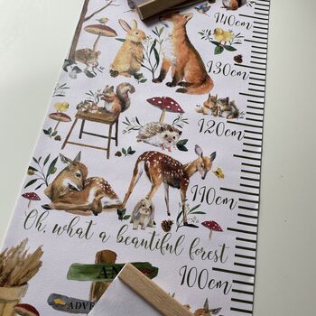 Personalised Woodland Forest Height Chart, 3 of 7