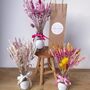 Pink Dried Flower Arrangement Vase Gift For Sister, thumbnail 1 of 4