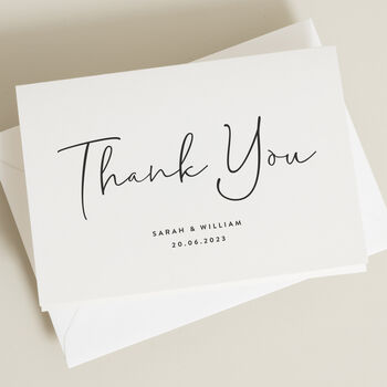 Simple Wedding Thank You Card, 3 of 4