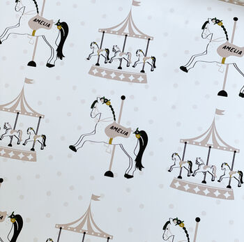 Personalised Carousel Wrapping Paper, 4 of 7