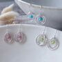 Birthstone Swirl Earrings, thumbnail 1 of 10