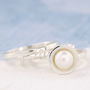 Pearl Stacking Ring Set. Sterling Silver, thumbnail 5 of 12