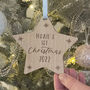 Baby's 1st Christmas Star Wooden Or Acrylic Decoration, thumbnail 2 of 5