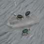 Black Fire Opal Pendant Necklace: Sterling Silver Chain, thumbnail 4 of 11