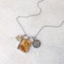 The Trio Citrine Necklace, Silver, thumbnail 3 of 7