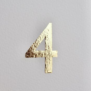 Handmade 50th Birthday / Anniversary Gold Leaf Card, 6 of 6