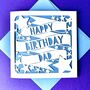 Personalised Stars Ribbon Birthday Card, thumbnail 2 of 4