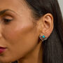 Sterling Silver Egyptian Turquoise Studs, thumbnail 2 of 5